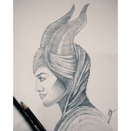 Maleficent art (pencil art) A4 size
