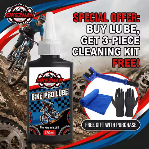 120ml Bike Pro Lube & Cleaning Kit. 4-Piece Bicycle Maintenance Set: Chain Lubricant, Brush, Towel &