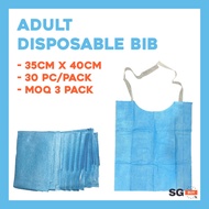 [SG LOCAL STOCK] Adult Disposable Bib Bibs | Adult Bib For Elderly | Feeding Bib | Silicon Bib Alternative | Adult Bib