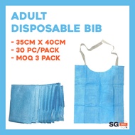 [SG LOCAL STOCK] Adult Disposable Bib Bibs | Adult Bib For Elderly | Feeding Bib | Silicon Bib Alter