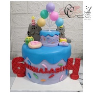 Kue Ulang Tahun Kucing / Fondan Cake / Kue Ulang Tahun Full Kue