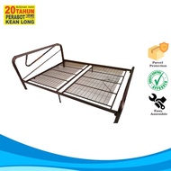 3V Powder Coat Metal Queen Size Bed Frame / Katil Besi /Queen Size Bed Frame / Katil Besi / Adult Bedframe / Large Bed