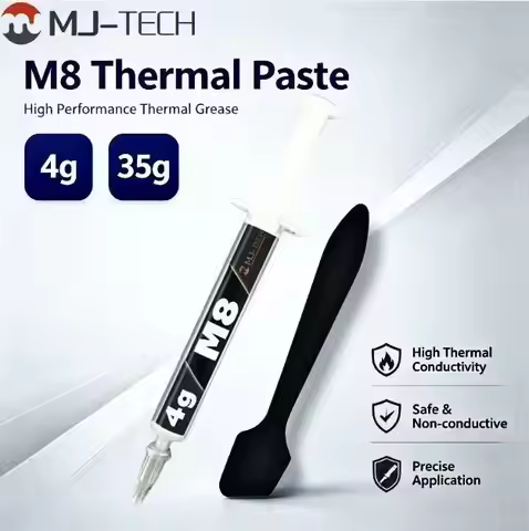 MJ-TECH M8 8W/mK Thermal Grease 4g/35g CPU GPU Cooling Thermal Paste for Laptops & Game Consoles