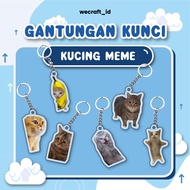 Cute Meme cat keychain gift cat souvenir keychain Cute little Meme