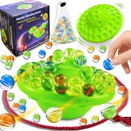 แก้วหินอ่อนสีสันสดใส UFO Spinner Flying Saucer Spinner Balance การฝึกอบรมของเล่นสำหรับโฟกัสและการประ