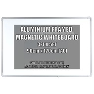 Magnetic Whiteboard 3ft x 4ft / 90cm x 120cm Size A0 1pc Aluminum Framed Papan Putih