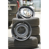 (Set of 5) VIP Style Alloy Rim Wheel With Tyres Package Kenda BFGoodrich Dunlop PCD 5x139.7 (5x5.5)