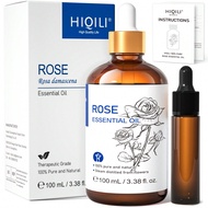 HIQILI 100mL/3.38 Fl. Oz. Rose Essential Oil, Pure Floral Oil For Bath, SPA, Diffuser, Skin Care, Ma