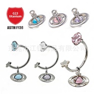 Jiang Titanium F136 Titanium Alloy Jewelry Head Queen West Pendant Zircon G23 Titanium Alloy Body Pi