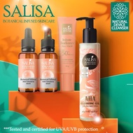 SALISA Two-Month Skincare Set : Facial Cleanser / Serum / Sunscreen (2ขวด+กันแดด1+เจล1)