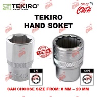 [SIZE 8MM TO 20MM] 1/2" 6PT 12PT TEKIRO TAIWAN DR. HAND SOCKET RACHET WRENCH SPANNER KUNCI SOKET REP