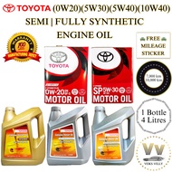 🚗 MINYAK HITAM ENJIN TOYOTA ENGINE OIL (0W20)(5W30)(5W40)(10W40) API SN SN/CF/ ILSAC GF-5 GF-6A FULL