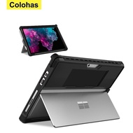 For Microsoft Surface Pro 8 7 6 5 4 LTE 7 PL Surface GO 1 2 3 Protective Case Rugged Back Cover Case with Pen Holder Str