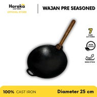 Pre-Seasoned Cast Steel Wok 25 cm Cast Iron Wok/ Cast Iron Wok
