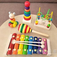 幼兒童嬰兒八音小木琴手敲琴8個月寶寶益智音樂玩具1-2-3周歲早教