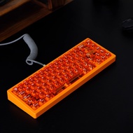 【Keycap Only】Orange Transparent Keycap 114 Keys Cherry Profile PC Material For Cherry MX Switch Mech