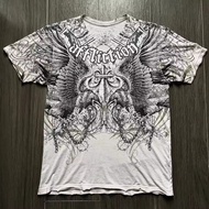 2024 T-Shirt Cross Wings Front Rear Printed Round Neck Short Sleeve bgt112.6.19