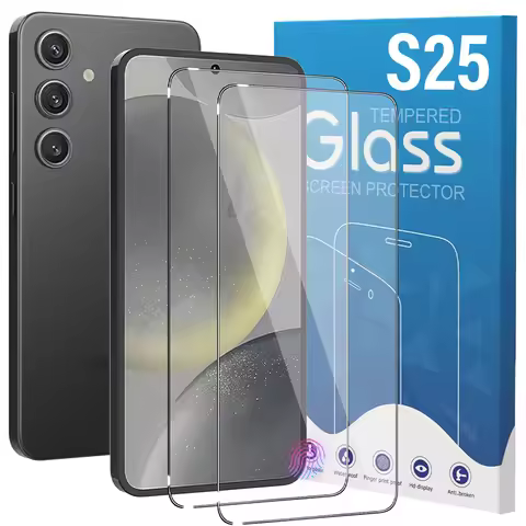 Fingerprint Unlock Screen Protector For Samsung Galaxy S25 S25Plus Anti Scratch Clear Tempered Glass