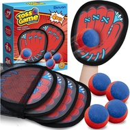 4 Pack Catch Ball Game Set, Outdoor Toys for Kids Ages 4-8-12, Summer Toys Beach Pool Backyard Outdo