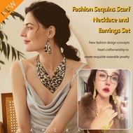 Earring set fashion accessories beaded scarf earring set fake collar earring jewelry