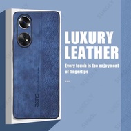 Case OPPO RENO 8T 4G Softcase Luxury Leather Pelindung Kamera - Biru, RENO 8T 4G