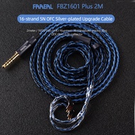 FAAEAL Earphone Cable With QDC/0.78mm Connector 16-strand OFC Silver-plated Upgrade HiFi Line For SI