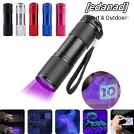 EDANAD 9 LED Flashlight Waterproof Detection Light 395nm UV Torch