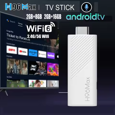 Android TV Stick Allwinner H313 Quad Core 4K Wifi6 BT Voice Assistant Remote Control Game Media Play