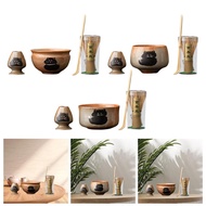 [szluzhen3gv] Matcha Bowl Complete Matcha Ceremony Set Bamboo Whisk Whisk Holder Spoon Handmade Teaw