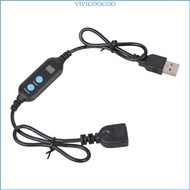 VIVI 60cm USB Timer Power Cable 24 Stage Adjustable Shutdown Function For LED Lights Charging Home E