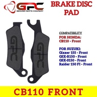 RAIDER 150 FI/CB110/GIXXER FRONT BRAKE PAD GPC