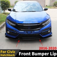 Body Kit Diffuser Spoiler Deflector Exterior Part Front Bumper Lip Chin For Honda Civic Hatchback 10