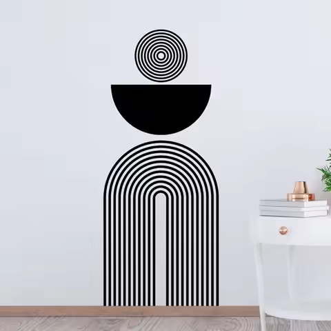 AUGUST SALES! Abstract Wall decals, Geometric elements, circles, Living room decor, Bedroom Wall Dec