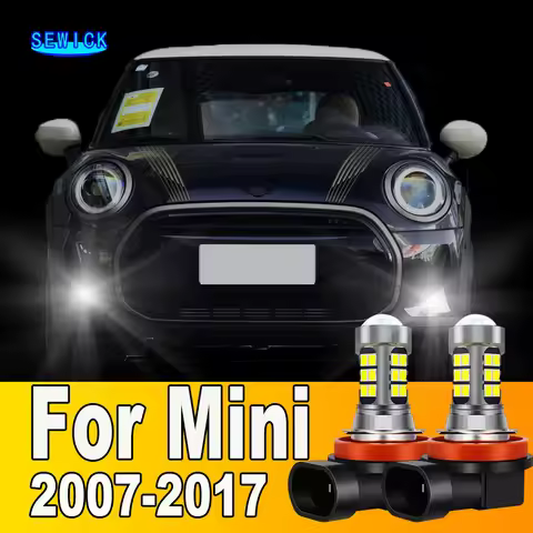 Front Fog Light 2pcs LED Bulb H8 Accessories For Mini Cooper F55 F56 R56 Clubman F54 R55 Convertible