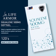 LA LIFE ARMOR Squalene Shark Liver Oil Soft Gel 500mg x 120’S - Cholesterol Supplement / Anti Aging Supplement