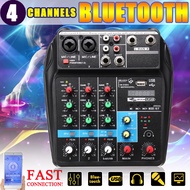 New 4 Channels A4 Portable USB bluetooth Audio Mixer Record Live Studio DJ Sound Mixing Console Computer Playback