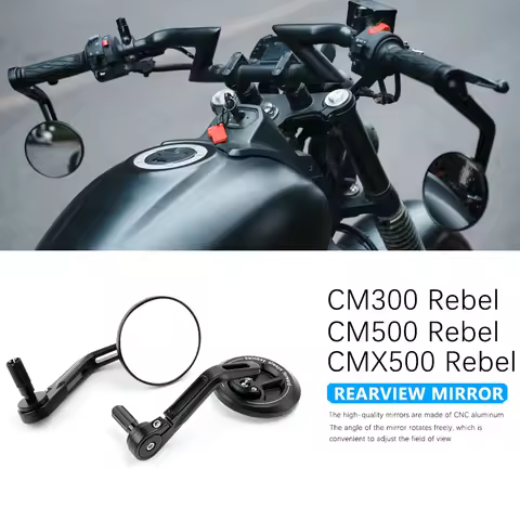 For Honda CM300 CM500 CM300 500 CMX500 CMX 500 Rebel Motorcycle Rearview Handlebars Rearview Mirror