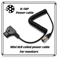 D-TAP power cable for mini XLR Coiled power cable for monitors