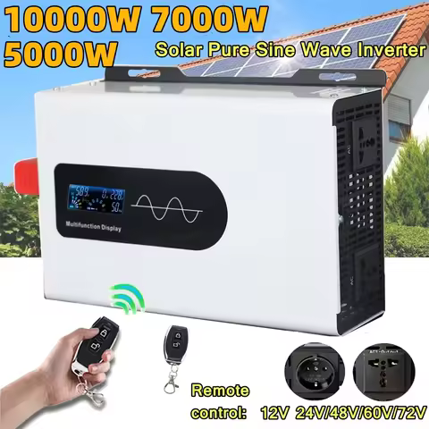 Pure Sine Wave Inverter 5000W 6000W 7000W 10000W Inverter 12V 24V 48V 60V to 220V 230V Voltage Power