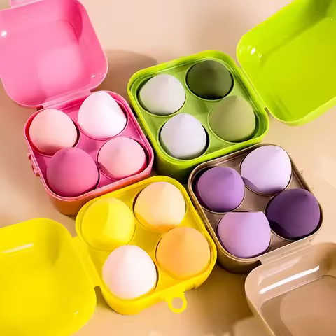 4PCS Beauty Eggs Set Seamless Smudging More Hygienic Prevents Bacteria Buildup Create A Flawless Mak