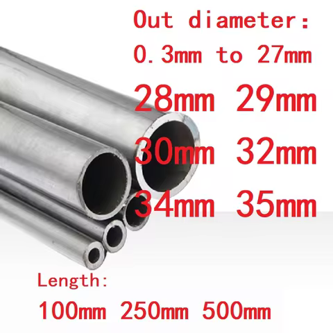 1PC 304 Stainless Steel Precision Pipe Tube Out Diameter 0.3mm to 27mm 28mm 29mm 30mm 32mm 34mm 35mm