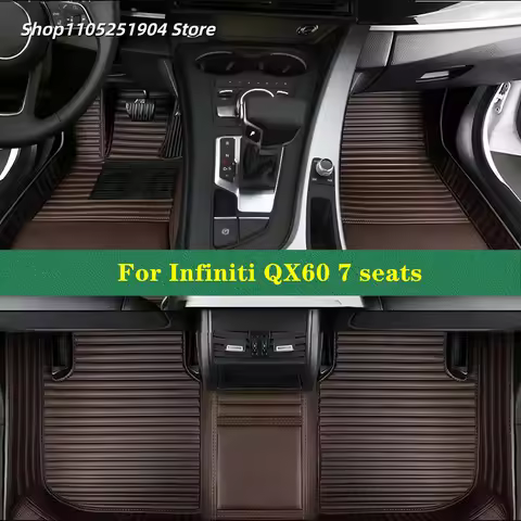 Auto Carpets Car Floor Mats For Infiniti QX60 7 seats 2020 2021 2022 2023 2024 2025 2026 2027 Car Ma
