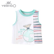 Ying's Children's Clothing Vest Summer Pure Cotton Pullover Boy Cartoon T-Shirt Sleeveless Top YRBYJ