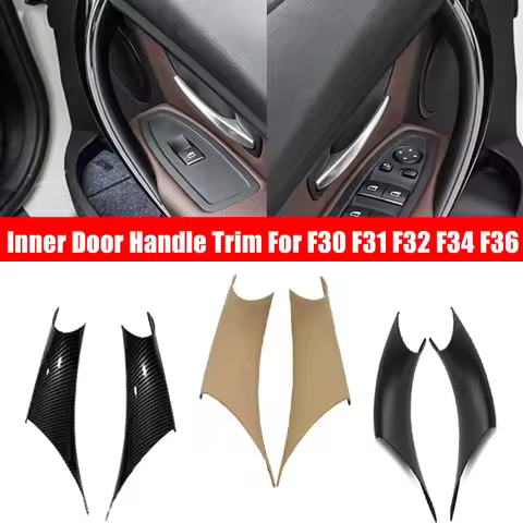 Pair Car Inner Door Panel Grab Handle Trim Cover Accessories For BMW 3 Series 4 Series F30 F34 F32 F