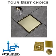 Floor Drain Stainless 304 GOLD 10g-tile drainer 10x10 cm Water Filter Got smart tile drain insert hi