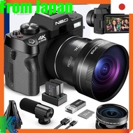 NBD 4K Digital Camera with 48MP/60FPS and 48MP/120FPS Options | Macro & Wide-Angle Lens, Wi-Fi & App