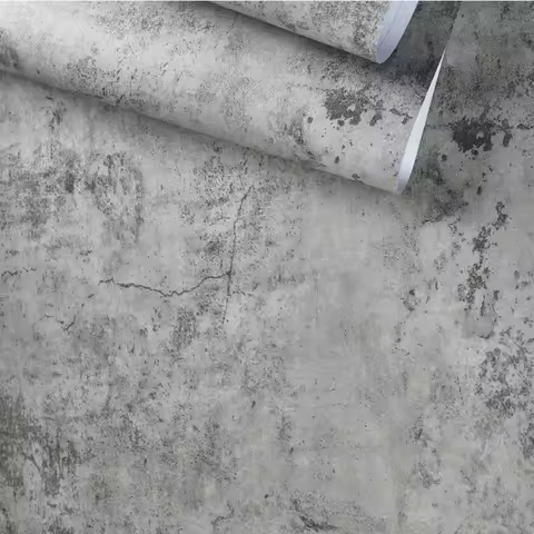 1PC 55CM Wide Industrial Wind Self-adhesive Wallpaper Cement Gray Sticker Waterproof Retro Old Mottl