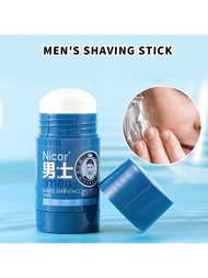 Bastoncillo de limpieza y afeitado imprescindible para hombres, espuma suave de crema de afeitar para ablandar el cabello facial, jabón sólido