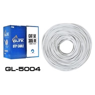 GLINK (GL5004) สายแลน CAT5e UTP Cable (305m./Box) สำหรับภายในอาคาร สายสีขาว