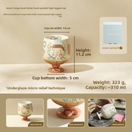 LOTUS BLUE | Blue Lotus Hand-painted Ceramic Mug